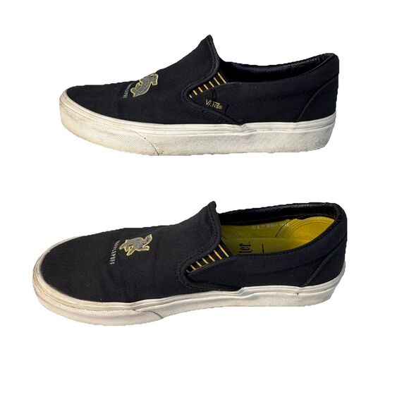 VANS X Harry Potter Hufflepuff women's Shoes Size 8 Classic Slip On Black - Picture 9 of 10
